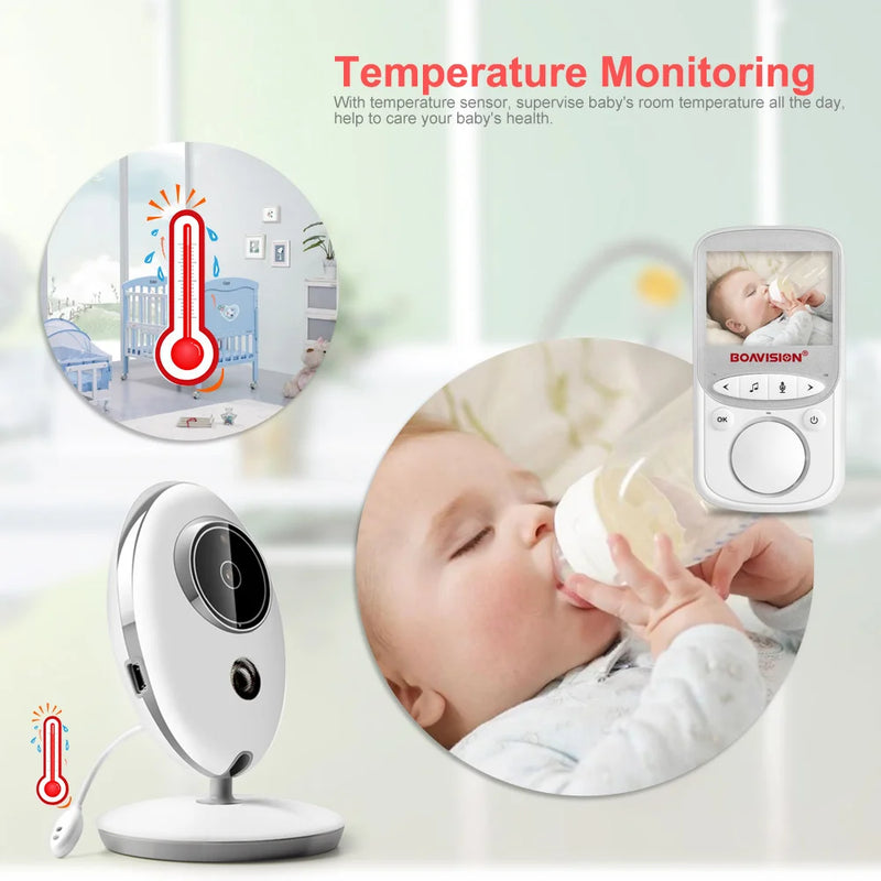 Wireless LCD Audio Video Baby Monitor VB605 Radio Nanny Music Intercom IR 24h Portable Baby Camera Baby Walkie Talkie Babysitter