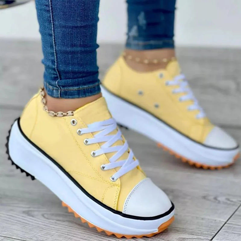 Sapatos de Lona Moda Feminina Treinador