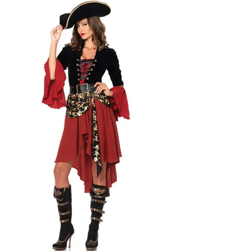 Fantasia de Cosplay de Pirata Feminina