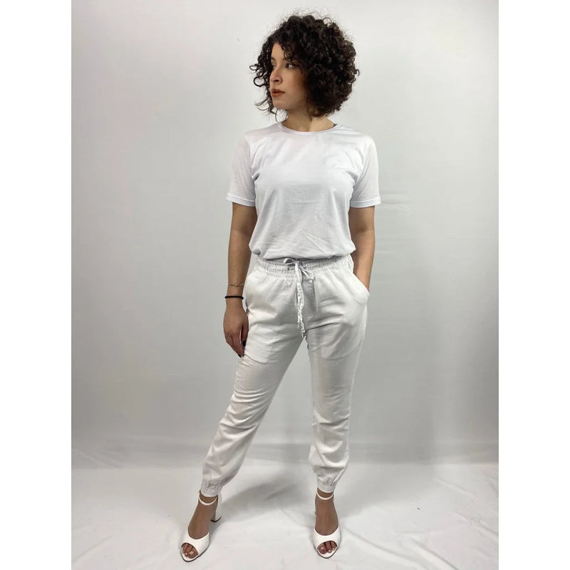 Women's Lisa Basic White T-Shirt