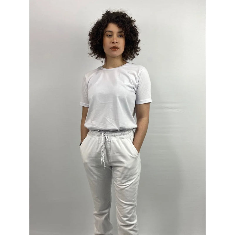 Women's Lisa Basic White T-Shirt