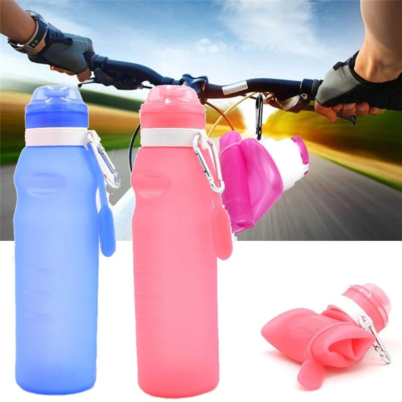 Garrafa Dobrável de 600ml Copo Silicone Viagem