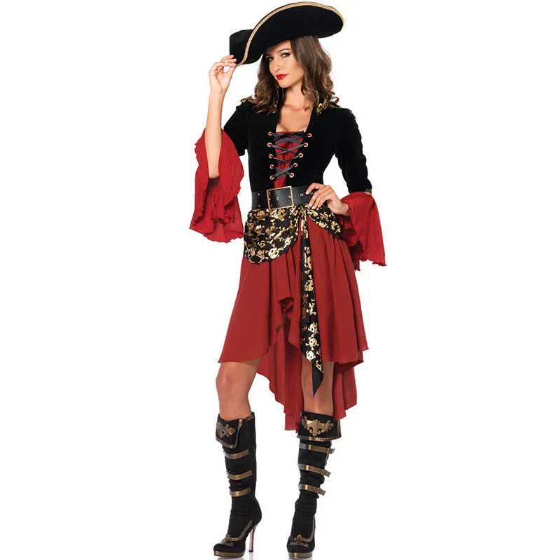 Fantasia de Cosplay de Pirata Feminina