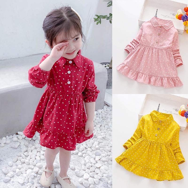 Vestido Coraçãozinhos Cute - Tamanhos de 1 a 8 anos