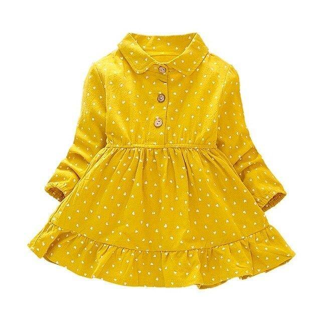 Vestido Coraçãozinhos Cute - Tamanhos de 1 a 8 anos